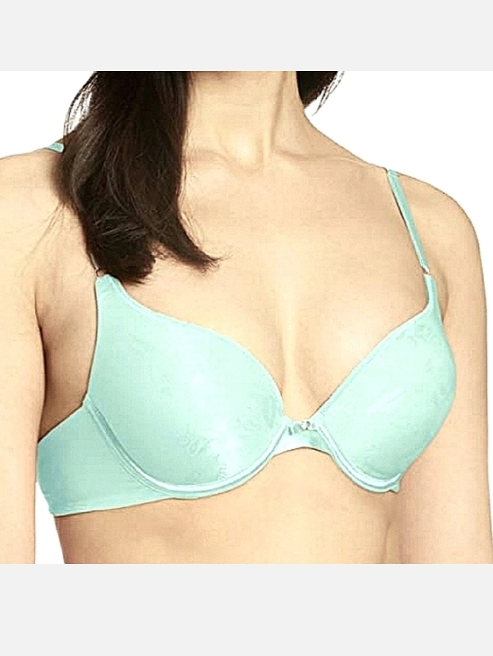 Lily of France EGO Boost Push-Up Bra 34B Aqua Floral Print
